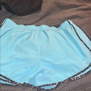 2x blue speckled nike shorts